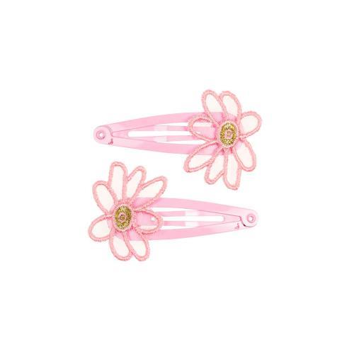 Lynette - Ganchos de Cabelo Rosa c/ Flor