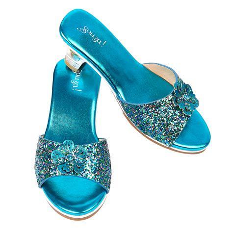 Annelle - Sandálias c/ Salto Azul Metálico, tam. 27/28
