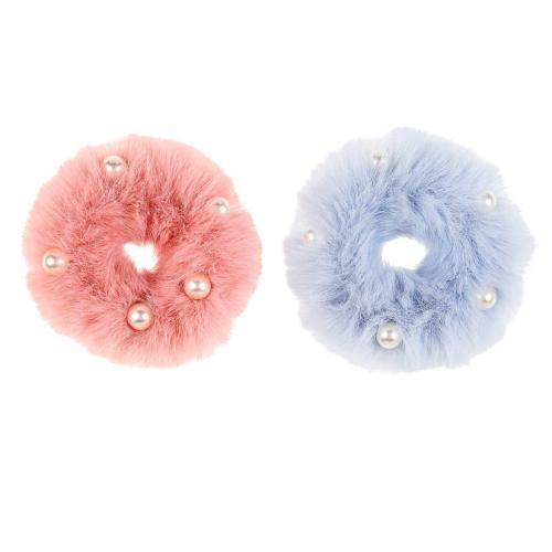 Tessel - Scrunchies Pastel c/ Pelo e Pérolas