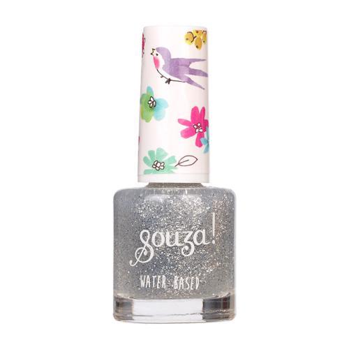 Verniz Transparente c/ Glitter Prateado à Base de Água