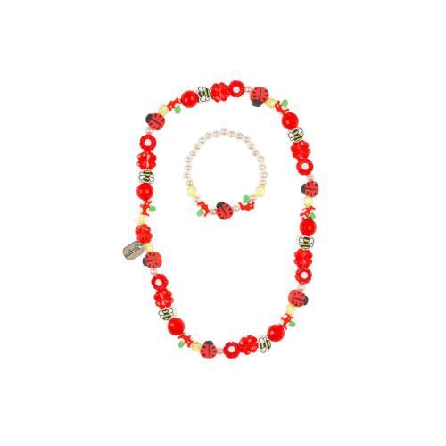 Ladybird - Conjunto Colar e Pulseira Vermelho