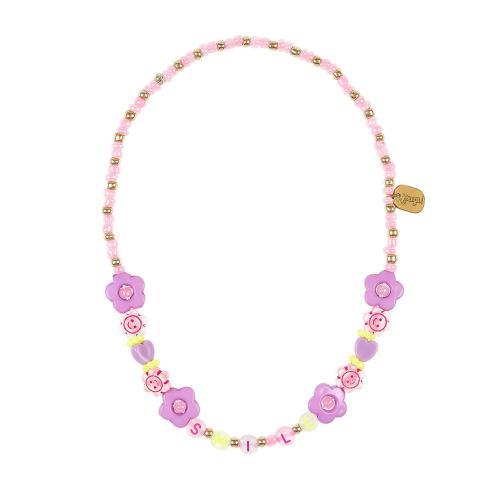 Tabitha - Colar Rosa c/ Flores