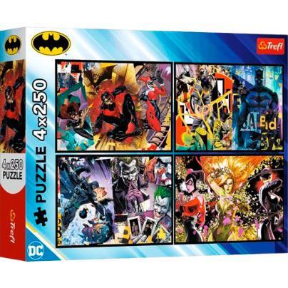 Puzzle 4 x 250 pcs - Batman em ação