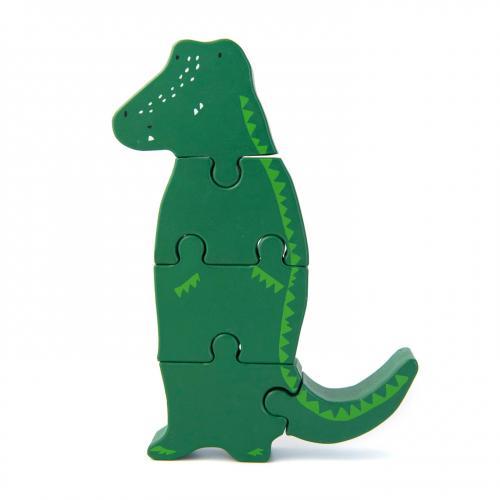 Puzzle de Formas em Madeira - Mr. Crocodile