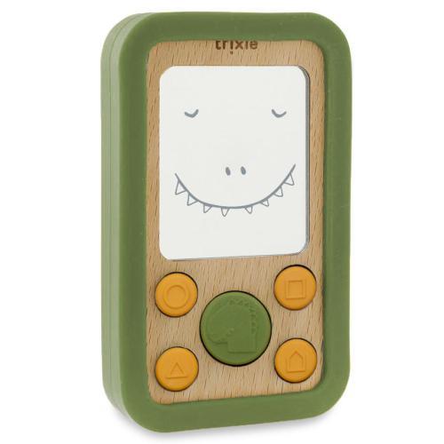 Telemóvel de Madeira e Silicone para Bebé - Mr. Dino