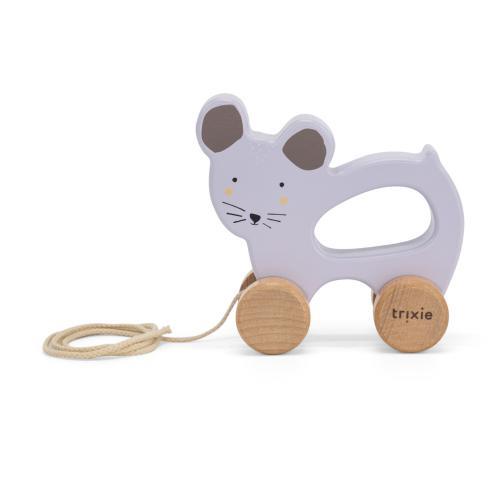 Brinquedo de Puxar em Madeira - Mrs. Mouse