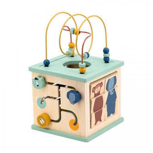 Cubo de Atividade 5 em 1 - Madeira