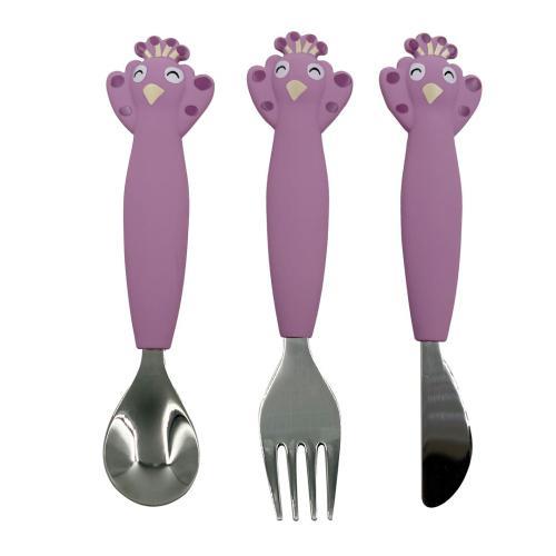 Conjunto de Talheres em Silicone Pack 3 - Mrs. Peacock