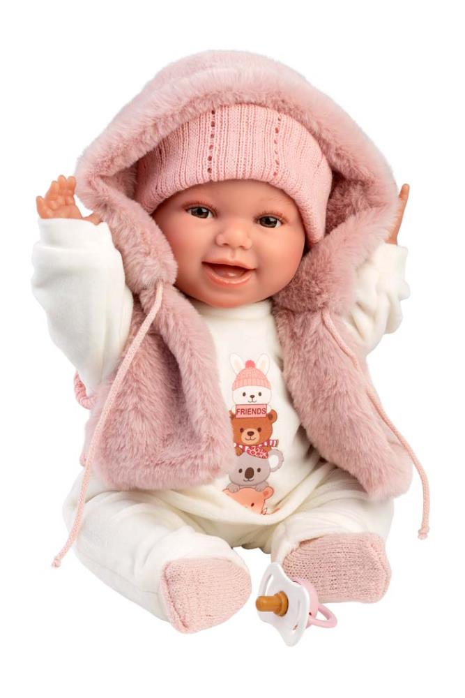Chloe Sorridente 38cm Branco e Rosa - Image 2