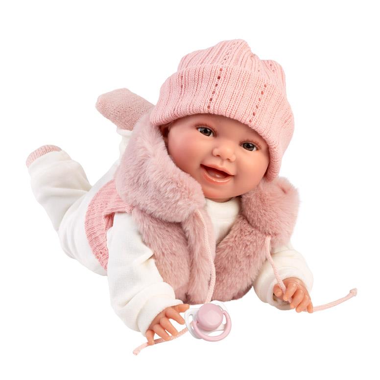 Chloe Sorridente 38cm Branco e Rosa - Image 3