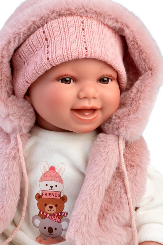 Chloe Sorridente 38cm Branco e Rosa - Image 4