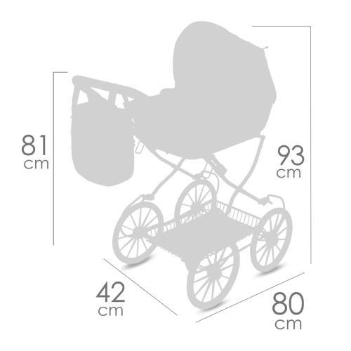Carrinho de Bonecas Dobrável 91 cm c/ Mala - Honey - Image 8