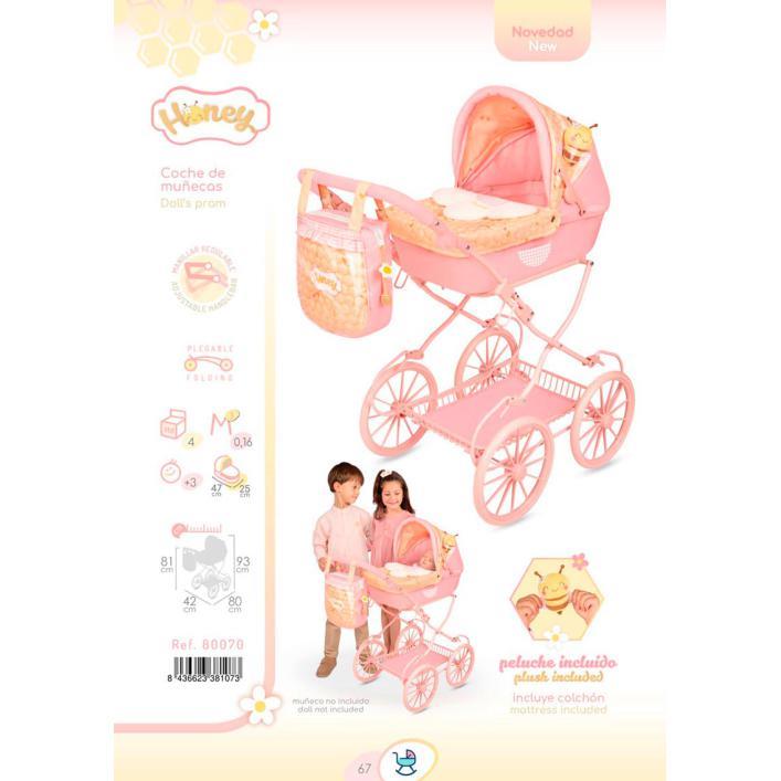 Carrinho de Bonecas Dobrável 91 cm c/ Mala - Honey - Image 10