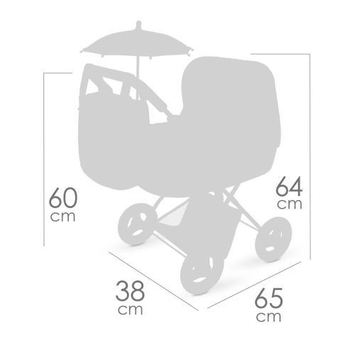 Carrinho de Bonecas Dobrável c/ Mala 60 cm - Honey - Image 7