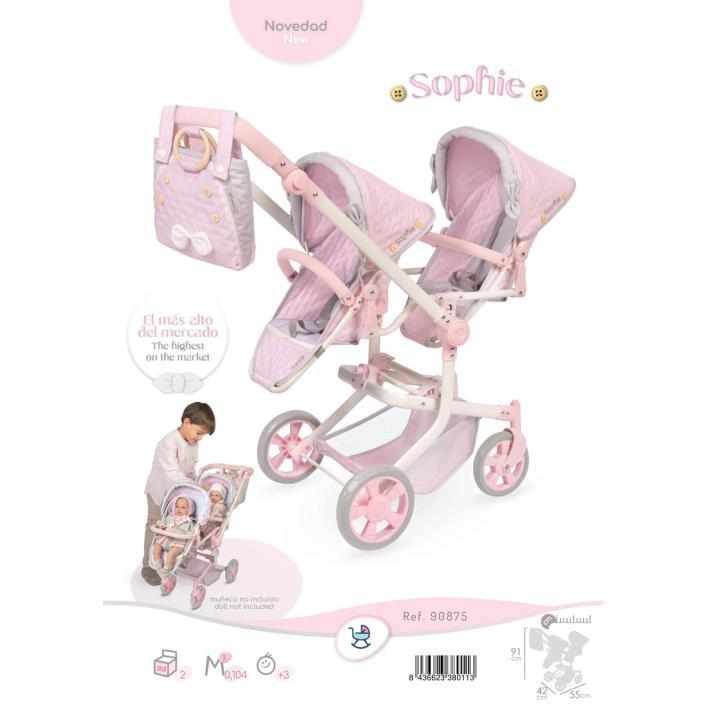Carrinho Gémeos de Bonecas 91 cm - Sophie - Image 12