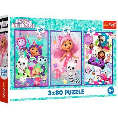 Puzzles - 3 x 80 pcs - Gabby