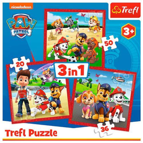 Puzzle 3 em 1 - Happy dogs Paw Patrol - Image 5